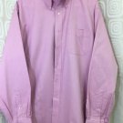 Lands End Button Up Mens 17-35 Pink Long Sleeve