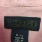 Lands End Button Up Mens 17-35 Pink Long Sleeve