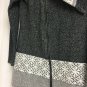 Vanity Zip Up Jacket Sweatshirt Women&acirc;��s M Lace Charcoal Gray Side Zip Collar