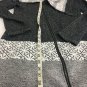 Vanity Zip Up Jacket Sweatshirt Women&acirc;��s M Lace Charcoal Gray Side Zip Collar