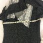 Vanity Zip Up Jacket Sweatshirt Women&acirc;��s M Lace Charcoal Gray Side Zip Collar