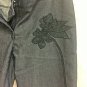 Express Jeans Stretch Cutouts Womens 7/8 Floral Leather