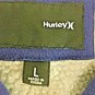 Hurley Zip Up Hoodie Sherpa Lined Blue Red Mens Large Sweatshirt