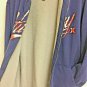 Hurley Zip Up Hoodie Sherpa Lined Blue Red Mens Large Sweatshirt