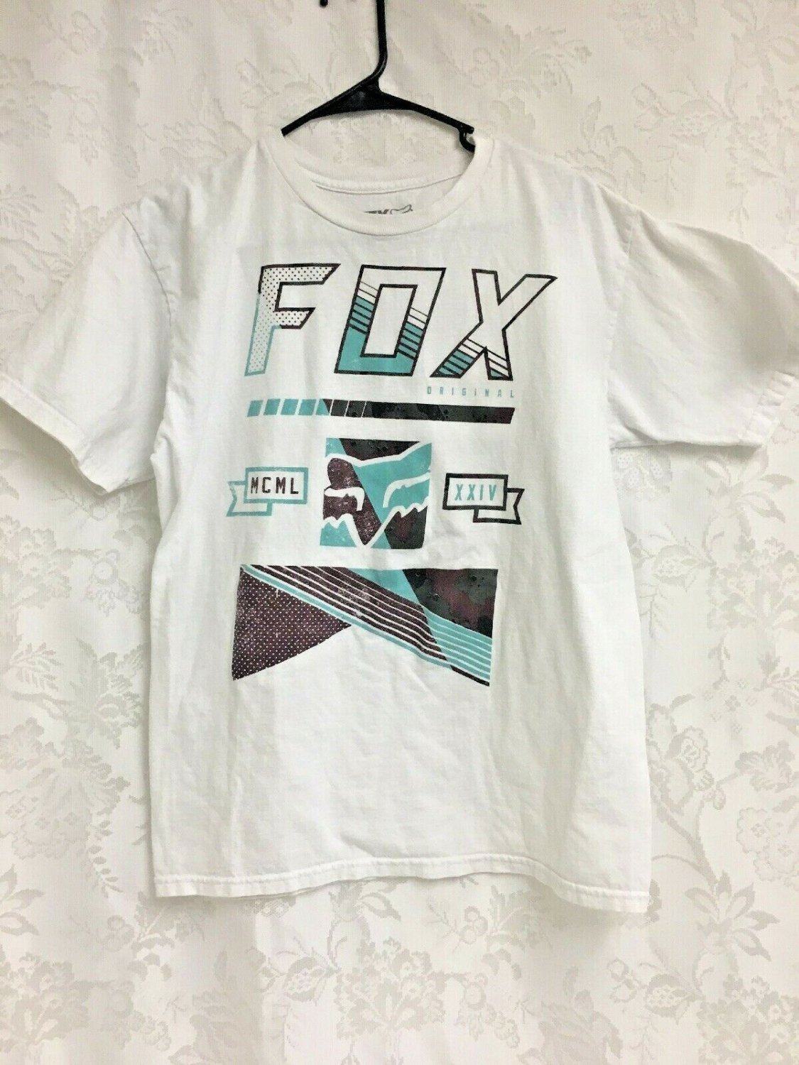 Fox Shirt T-shirt Mens Medium Fox Original 100% Cotton Regular Fit