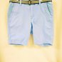 Express 100% Cotton Shorts Light Blue Matching Belt Mens Size 36 VERY NICE