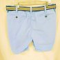 Express 100% Cotton Shorts Light Blue Matching Belt Mens Size 36 VERY NICE