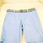 Express 100% Cotton Shorts Light Blue Matching Belt Mens Size 36 VERY NICE