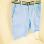Express 100% Cotton Shorts Light Blue Matching Belt Mens Size 36 VERY NICE