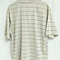 PGA Tour Short Sleeved Golf Shirt Beige Black Striped Mens Size XL Very Nice