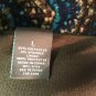 Roz And Ali Open Front Fleece Jacket Cover Sweater Womens L  Blue/brown No Belt
