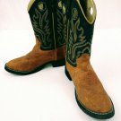 Old West CW2553 Childs Brown Leather Cowboy Boots Size 1.0-D VERY NICE Kids