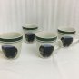 Folkcraft Stoneware Cups Black Bear Coffee Mugs Set Of 4