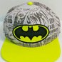 DC Comics Batman Snap Back Baseball Cap Flat Bill Yellow Graphic Body NICE
