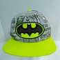 DC Comics Batman Snap Back Baseball Cap Flat Bill Yellow Graphic Body NICE