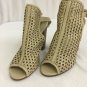 Kristin Cavallari Chinese Laundry Peep Toe Shoe Bootie Heel Beige Womens Size 8