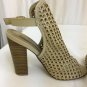 Kristin Cavallari Chinese Laundry Peep Toe Shoe Bootie Heel Beige Womens Size 8