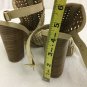 Kristin Cavallari Chinese Laundry Peep Toe Shoe Bootie Heel Beige Womens Size 8