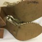 Kristin Cavallari Chinese Laundry Peep Toe Shoe Bootie Heel Beige Womens Size 8