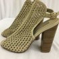 Kristin Cavallari Chinese Laundry Peep Toe Shoe Bootie Heel Beige Womens Size 8