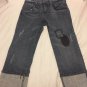 See Thru Soul Jeans Capri Cropped Women's Size 29 Patch Big Cuff