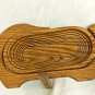 Goose / Duck Wooden Basket Bowl Folding Home Decor Spiral Fruit Bowl