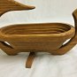 Goose / Duck Wooden Basket Bowl Folding Home Decor Spiral Fruit Bowl