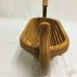 Goose / Duck Wooden Basket Bowl Folding Home Decor Spiral Fruit Bowl