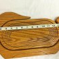 Goose / Duck Wooden Basket Bowl Folding Home Decor Spiral Fruit Bowl