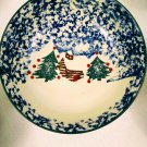 Folk Craft Cabin in the Snow by Tienshan 6.5" Cereal/Soup Bowls Lot Of 6 NICE