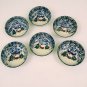 Folk Craft Cabin in the Snow by Tienshan 6.5" Cereal/Soup Bowls Lot Of 6 NICE