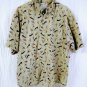 Columbia  Button Up Shirt  FLY FISH Short Sleeve Mens Size XL 100% Cotton