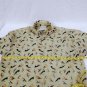 Columbia  Button Up Shirt  FLY FISH Short Sleeve Mens Size XL 100% Cotton