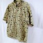 Columbia  Button Up Shirt  FLY FISH Short Sleeve Mens Size XL 100% Cotton