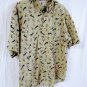 Columbia  Button Up Shirt  FLY FISH Short Sleeve Mens Size XL 100% Cotton