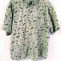 Columbia  Button Up Shirt  FLY FISH Short Sleeve Mens Size XL 100% Cotton