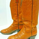 Justin Boots Womens Tan Cowgirl Boots 4372 Size 6C Western Cowboy