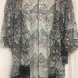 Almost Famous Sheer Cover Top Fringe Womens XL Jacket Short Sleeve Open Front