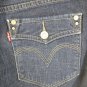 Levi Strauss & Co Cotton/Elastane Dark Wash Womens Capris 9in Rise Size 6