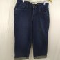 Levi Strauss & Co Cotton/Elastane Dark Wash Womens Capris 9in Rise Size 6