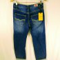 Machine pour neuf mode Distressed Blue Denim Cuffed Capris Womens Size 27 NWT