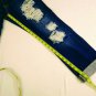 Machine pour neuf mode Distressed Blue Denim Cuffed Capris Womens Size 27 NWT