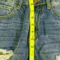 Machine pour neuf mode Distressed Blue Denim Cuffed Capris Womens Size 27 NWT