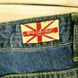 Machine pour neuf mode Distressed Blue Denim Cuffed Capris Womens Size 27 NWT
