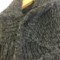 Silver Sweater Shawl Acrylic/wool Open Front Chunky Cardigan Womens Medium Gray