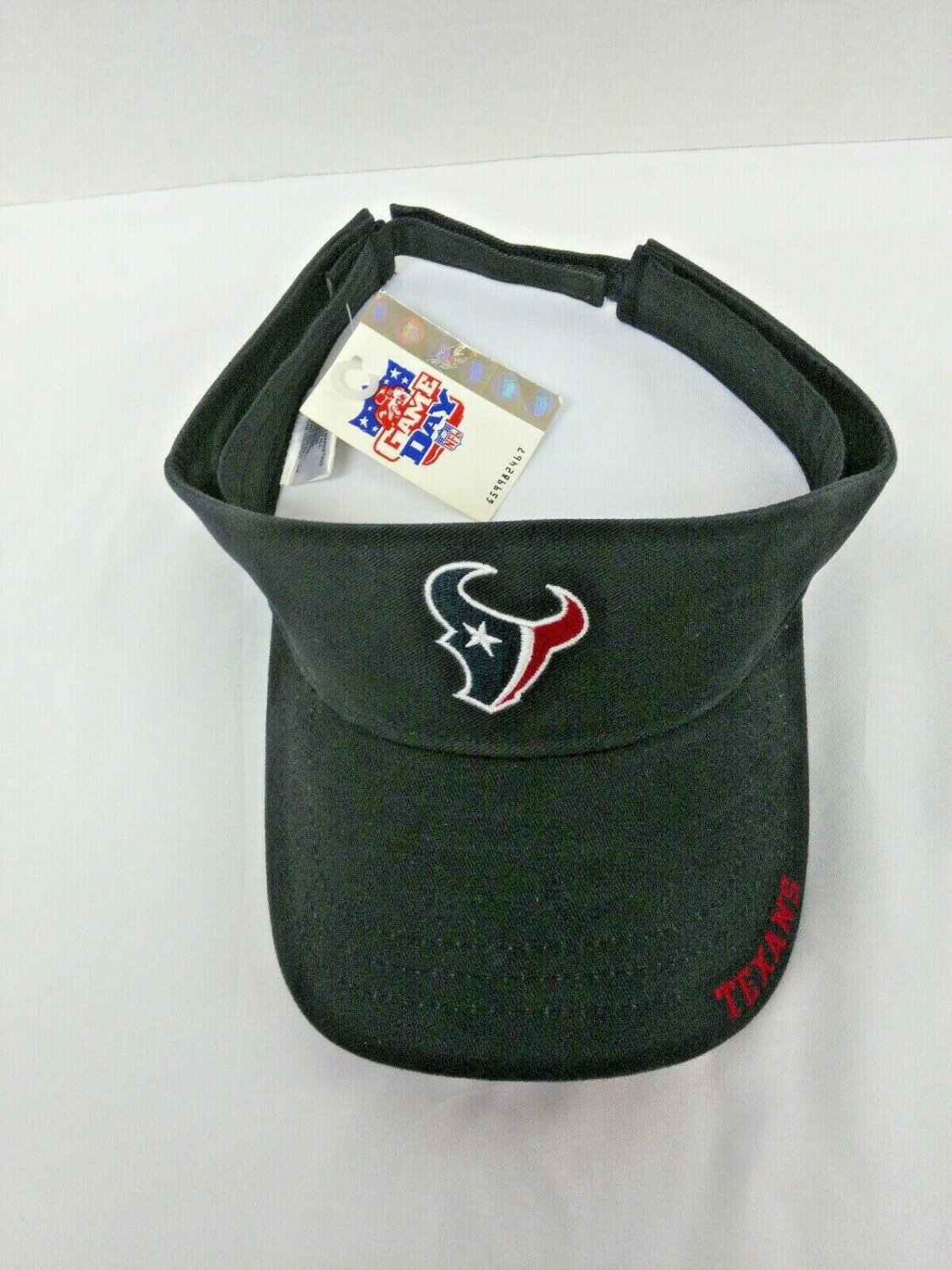 NFL GAME DAY Houston Texans one size fits all visor hook and loop strap