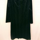 Jessica Howard Dress Womens Size 14 Black Velour With Sparkle Zip Back Party