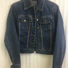 Willi Smith Jean Jacket Womens Size XS Denim Cotton Spandex 20” Length