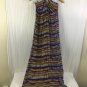 Volcom Maxi Dress Womens Small Multi Color Halter Style Lightweight