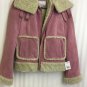 Wilsons Leather Maxima Pink Suede Coat Sherpa Lined Womens Small See Description